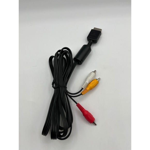 OEM PlayStation PS1 PS2 PS3 AV Cable RCA Cord Audio Video Composite-Untested - Picture 1 of 3